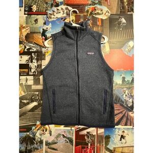 Patagonia Better Sweater Vest Mens Medium Blue Heather Full Zip Fleece 25882